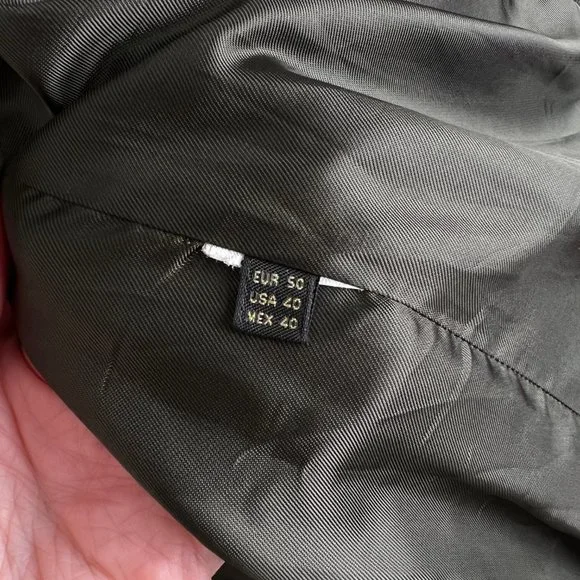 Massimo Dutti Tweed Puffer Field Jacket Coat Dark Academia Work Blazer Preppy - Picture 6 of 11